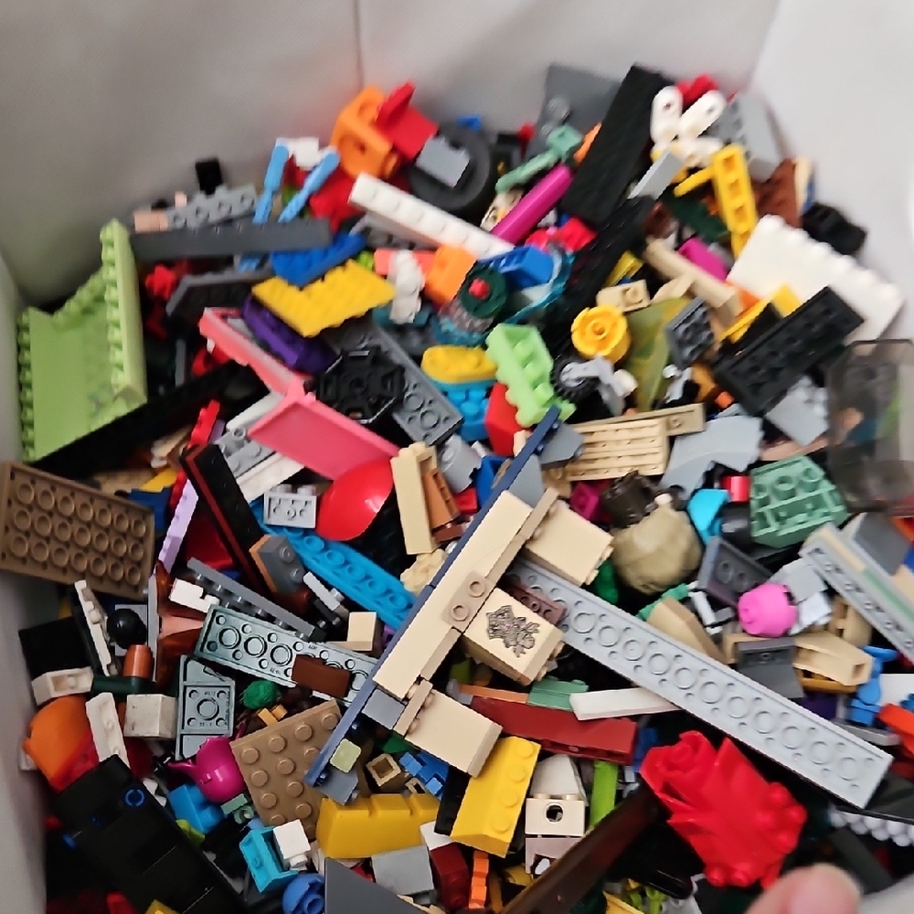 Colorful Building Legos Cubby Half Filled